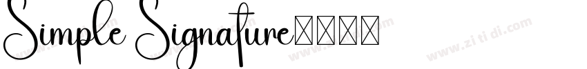 Simple Signature字体转换 Simple Signature字体转换